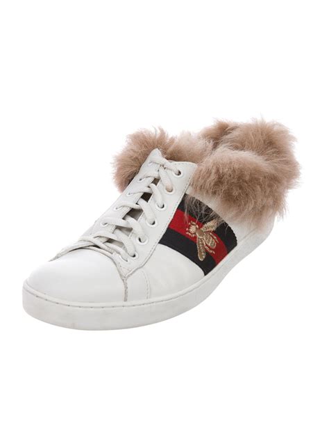 gucci sneakers with fur